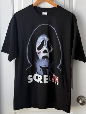 Scream Graphic Black Men’s T-Shirt Size L